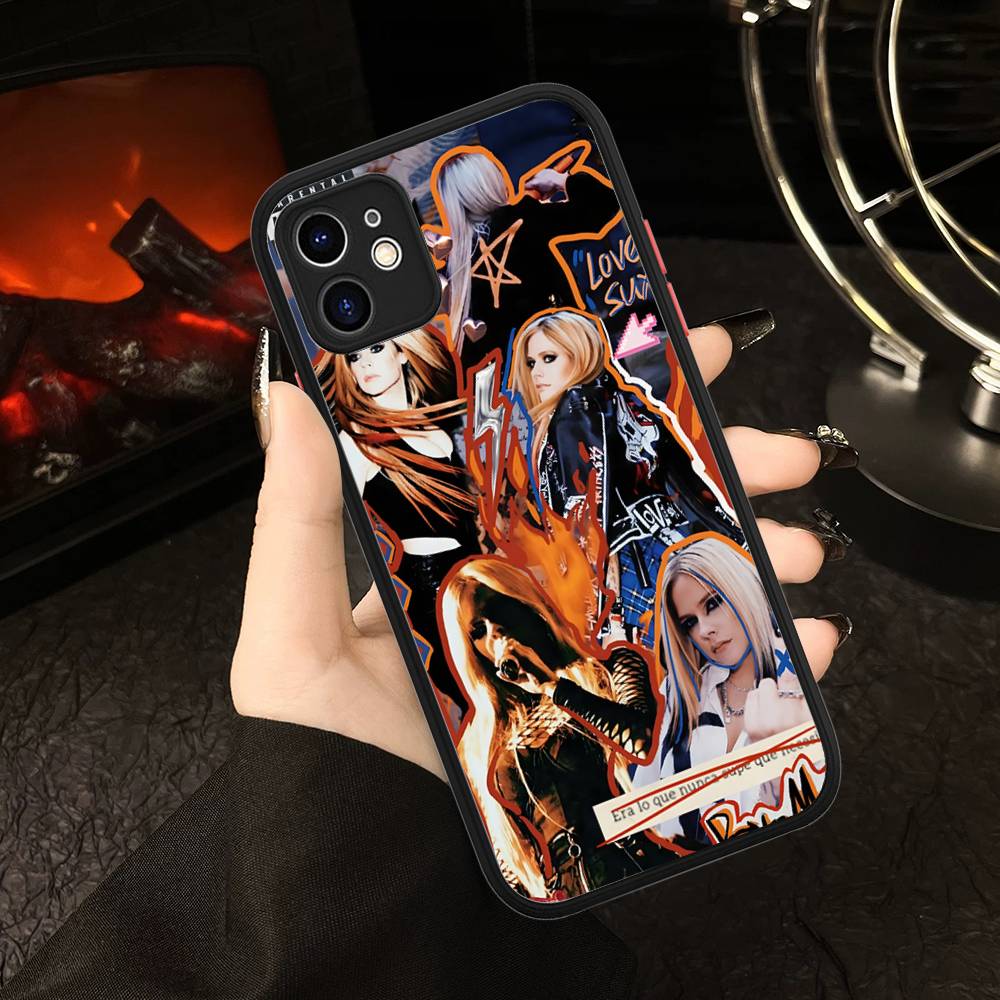 Avril Ramona Lavigne Phone Case For IPhone 16e 16 15 14 13 12 11 Pro Max X XS Max Plus Matte Clear