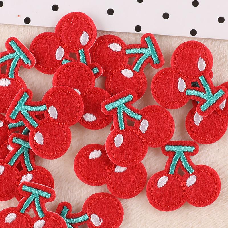 Вышивка вышитая наклейка одежда аксессуары фрукты вишня тканевая этикетка нашивка наклейка ювелирные изделия аксессуары ручная вышивка тканевая наклейка