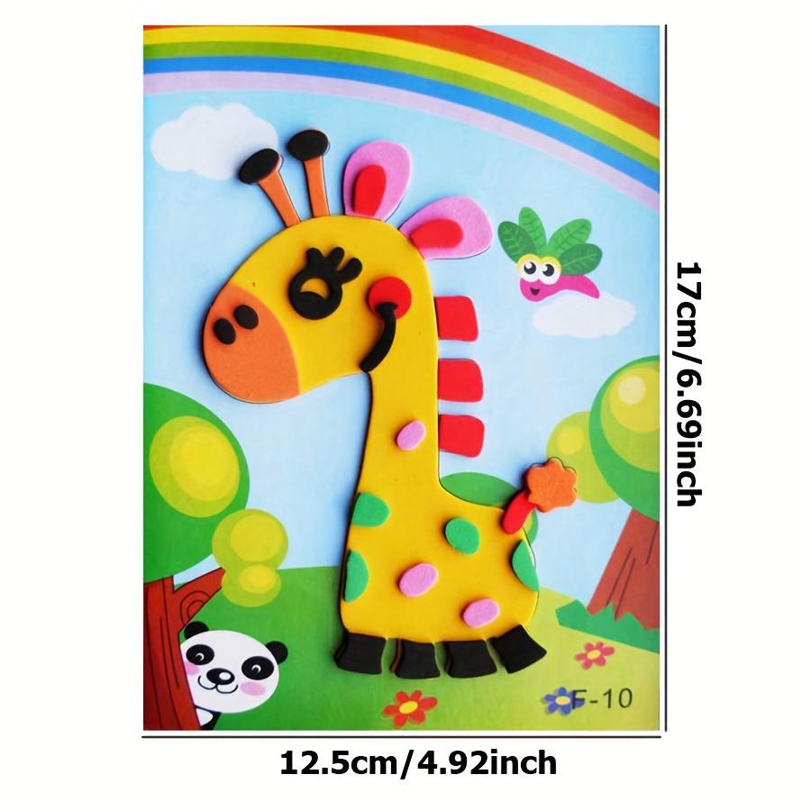5/10pcs Cartoon DIY EVA Foam Paste 3D Stickers Creative Handmade Picture Filling Sitckers Artistic Paper Pasting Painting Cards