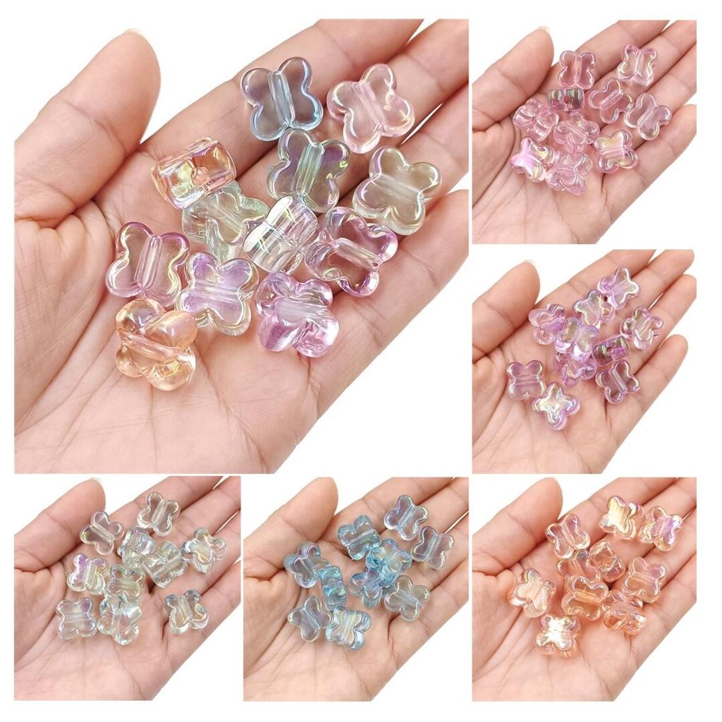 Magic Color Highlighting Transparent Bracelet Necklace 10pcs UV Plated Creative Beaded Material Jewelry Accessories Beads