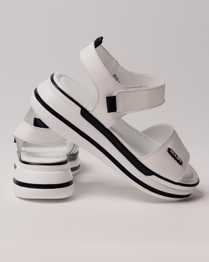 Босоножки на платформе Allsy 29701 36 белые кожа