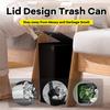 Мусорный бак для ванной комнаты, небольшой мусорный бак на 10 л с нажимной крышкой для туалета, спальни, гостиной — пластиковая корзина для мусора с выдвижной крышкой