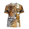 Летняя футболка с 3D-принтом Lion Tiger, мужская свободная спортивная и повседневная футболка с коротким рукавом