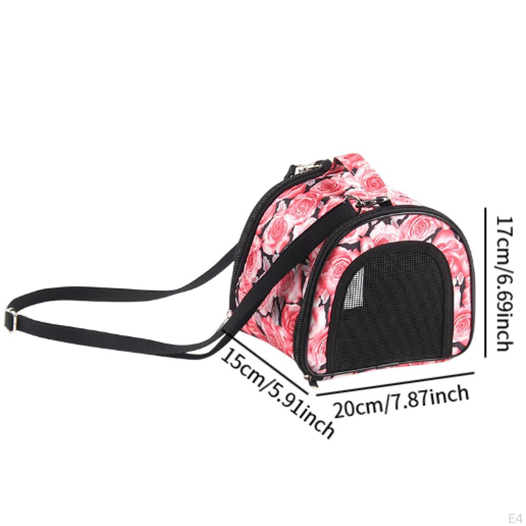 Сумка-переноска для хомяка, морская свинка, сетка, портативная, регулируемый ремень, дорожная транспортировка для