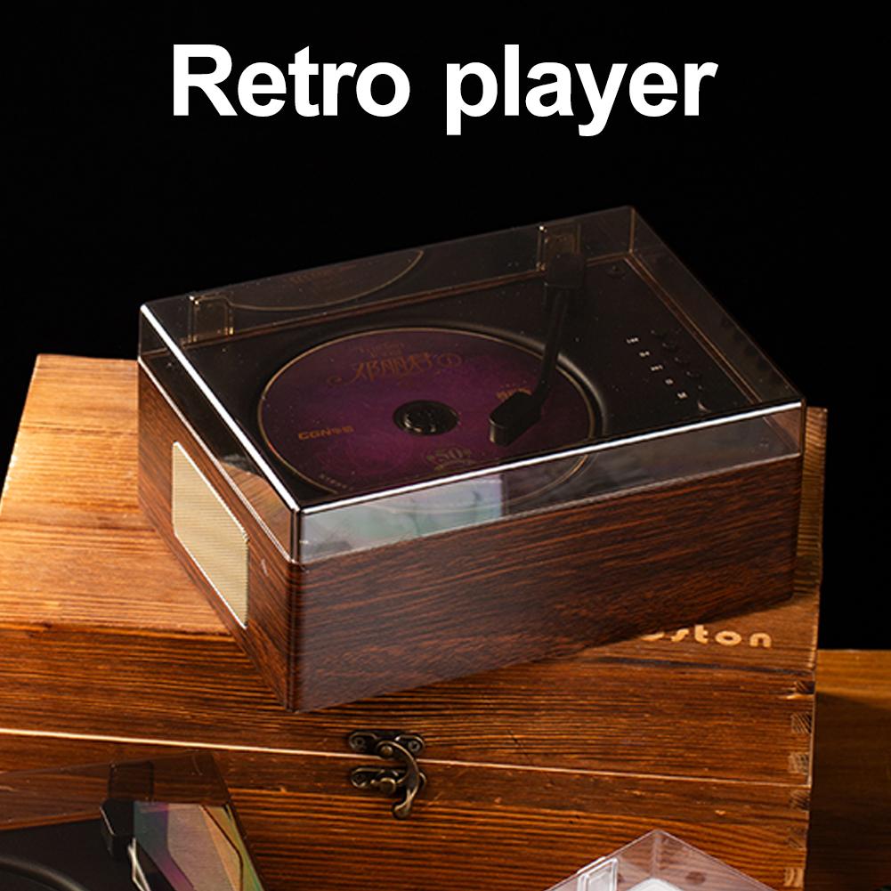 Ретро CD-плеер Перезаряжаемый Беспроводной Bluetooth 5.0 Динамик Портативный Домашний Музыкальный Плеер USB 3.5мм AUX Настольный CD-плеер для Телефона