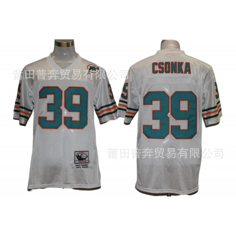 Vintage Miami Dolphins NFL Jersey Mens American Football Shirt Retro Sports Uniform