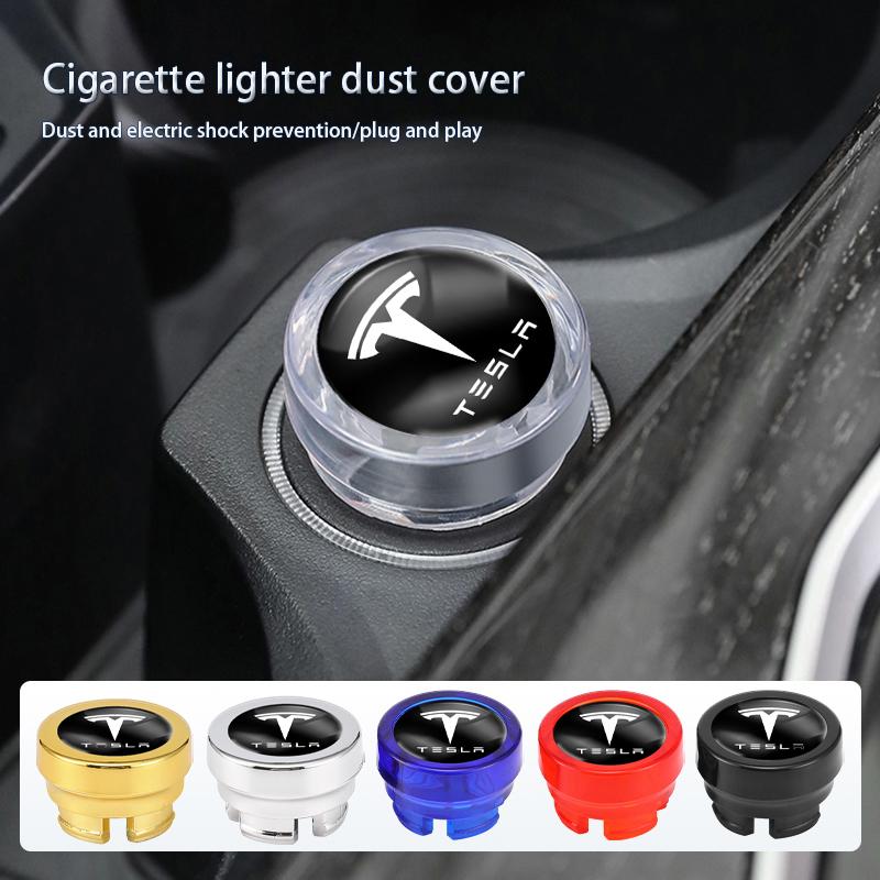 UBFMQ1 Car Ignition Device Lighter Cap Dust Proof Cover Accessories For Tesla Model 3 Y Roadster Cybertruck Juguete Coil S X Bonina