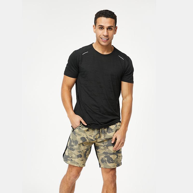 Мужская быстросохнущая летняя футболка для фитнеса Ice Silk - дышащая, свободный крой, круглый вырез, короткий рукав