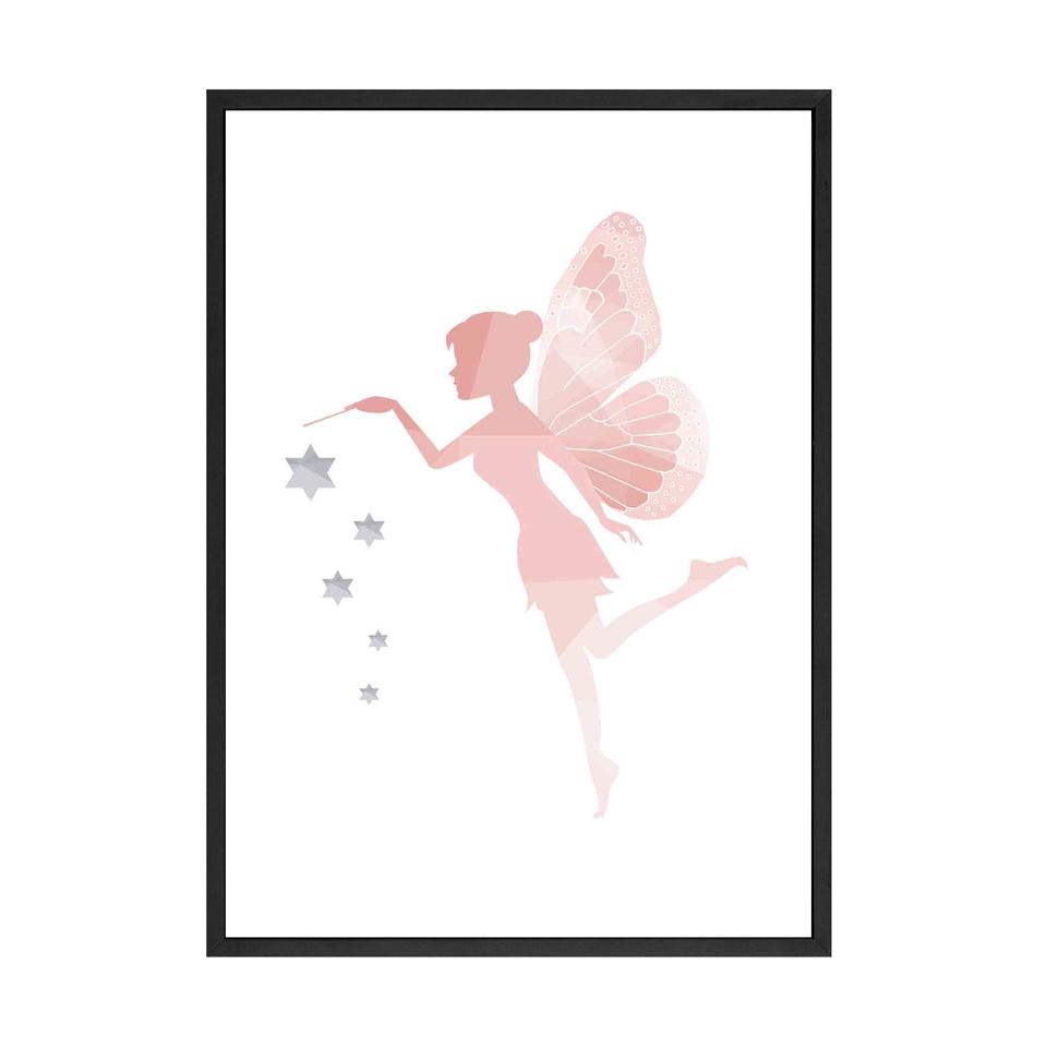 Маленькая фея, бабочка, постеры и принты, скандинавская настенная живопись на холсте, скандинавская настенная картина, декор для комнаты для маленькой девочки
