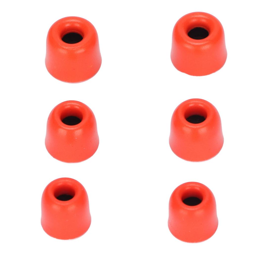 6 шт. Сменные амбушюры с шумоподавлением из пены с эффектом памяти для наушников 4,3 мм - 6,0 мм, красные