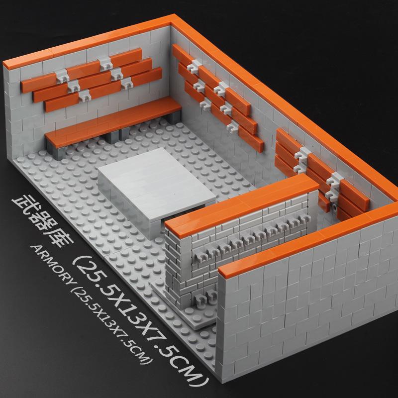 Конструктор для самостоятельной сборки модель из строительных блоков MOC сцена оружейная военная база подарок на день рождения ребенка Детские развивающие игрушки