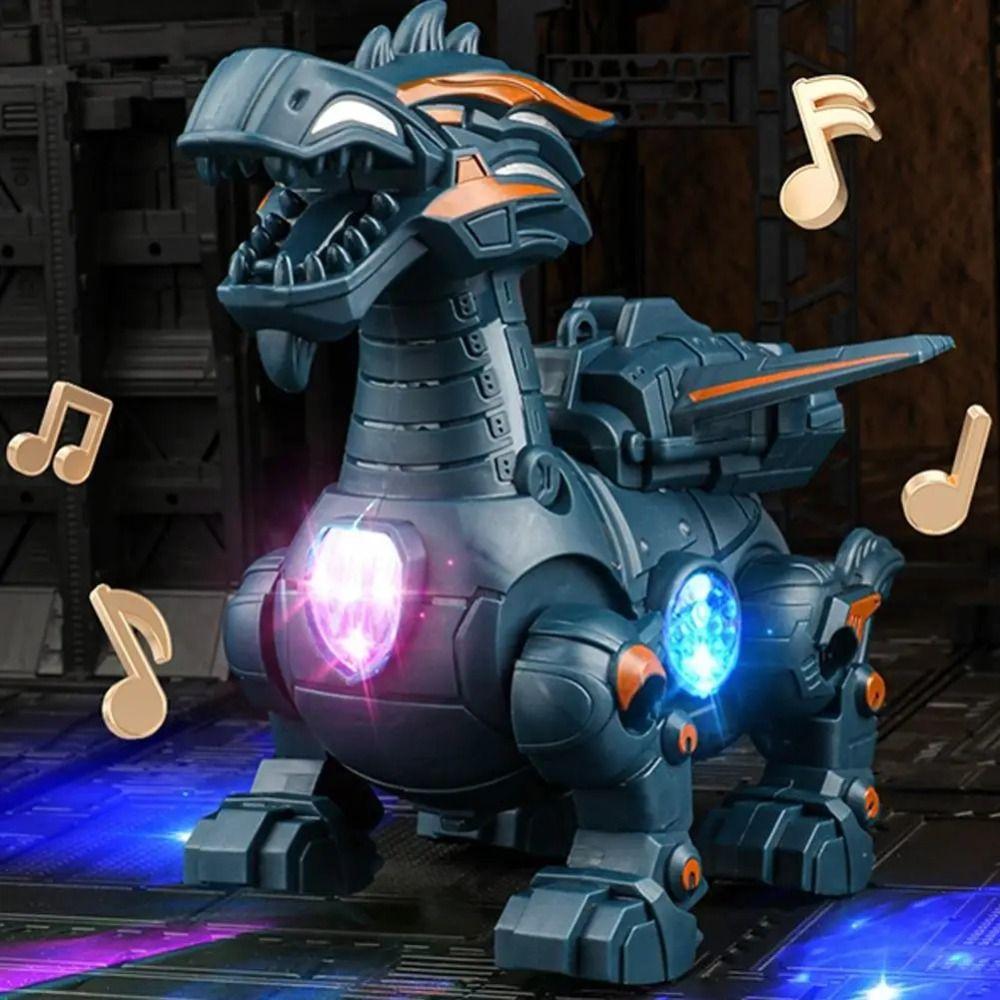 Electric Powered Mechanical Dinosaur Cool Light Children Entertainment Toy  Boys Gifts