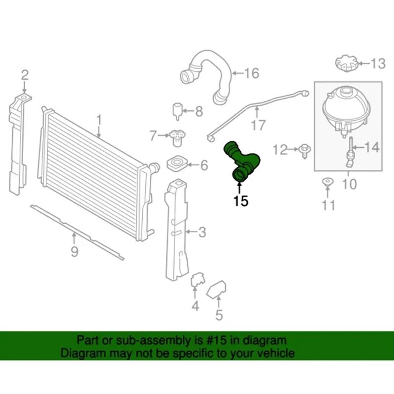 Water Tank Radiator Hose for F25 28i 35iX M40i 17127646150 Engine Lower Coolant Water Pipe Cooling System