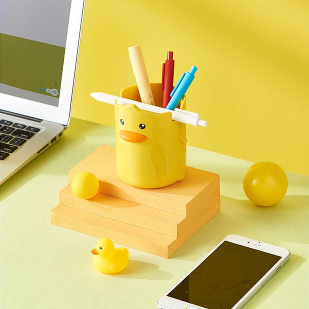 Home/Office Supplies Desktop Storage Box Student Stationery Pencil Case Yellow Duck Pen Holder
