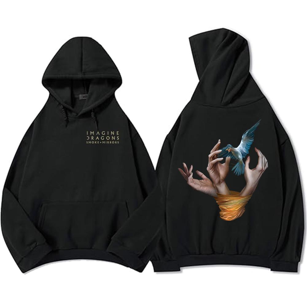 Band Imagine Dragons Hoodies Reflections From The Vault of Smoke + Mirrors Album Sweatshirts Long Sleeve Hooded Pullover Men Top