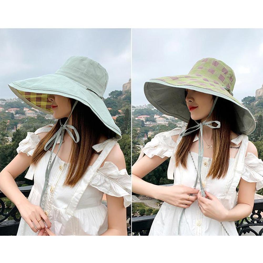 Складная шляпа рыбака Элегантная пляжная шляпа-ведро Модные шляпы для защиты от солнца Для дам Девушка