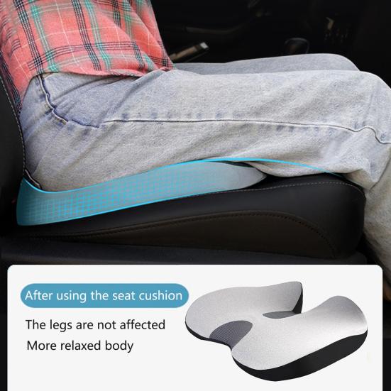 Эргономичная подушка для автомобильного сиденья снимает давление, улучшает осанку, мягкая текстурная подушка для сиденья для работы и вождения
