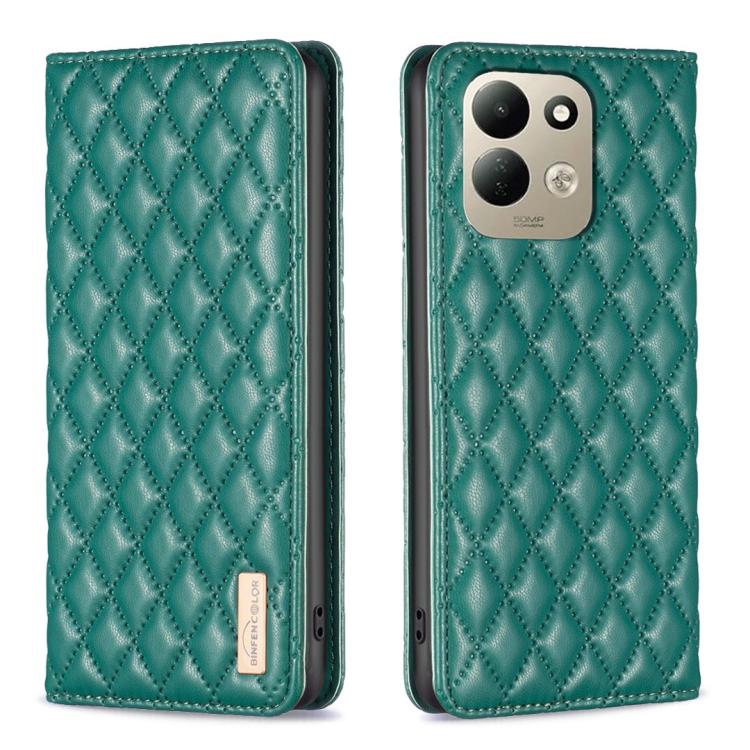 Diamond Lattice Magnetic Leather Flip Phone Case For Redmi