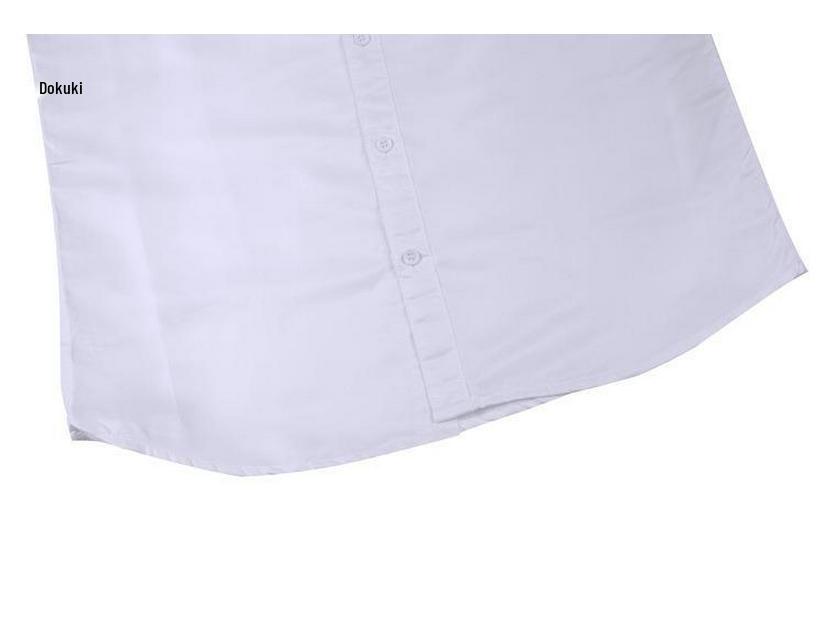 Мужская рубашка в стиле business casual с длинным рукавом, однотонная, большого размера, модный дизайн