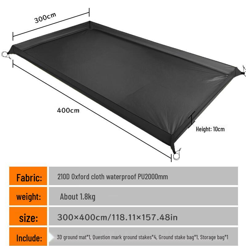 ZISIZ Outdoor Oxford Cloth Camping Mat & Bathtub