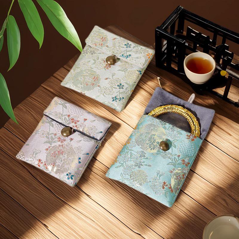 Cloth Handmade Bag Embroidery Pouch Jewelry Storage Bag For Present Women Gift