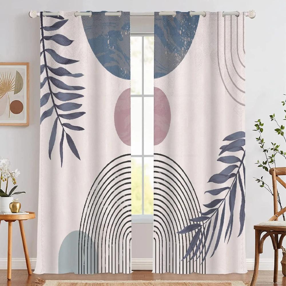 Затемняющие шторы на окна Mid Century Boho Термоизоляционные шторы для спальни, кухни, гостиной, шторы с высокой степенью затемнения