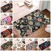 Ретро Цветочный Принт Нескользящий Маленький Коврик Водонепроницаемый Легко Чистящийся Напольный Коврик для Внутреннего и Наружного Использования Прочный Домашний Декор Мода