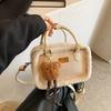 2025 Winter Lamb Woolen Handbag Women's Bag Designer Plush Handbag Fashion Shoulder Messenger Bag Female Square Purse