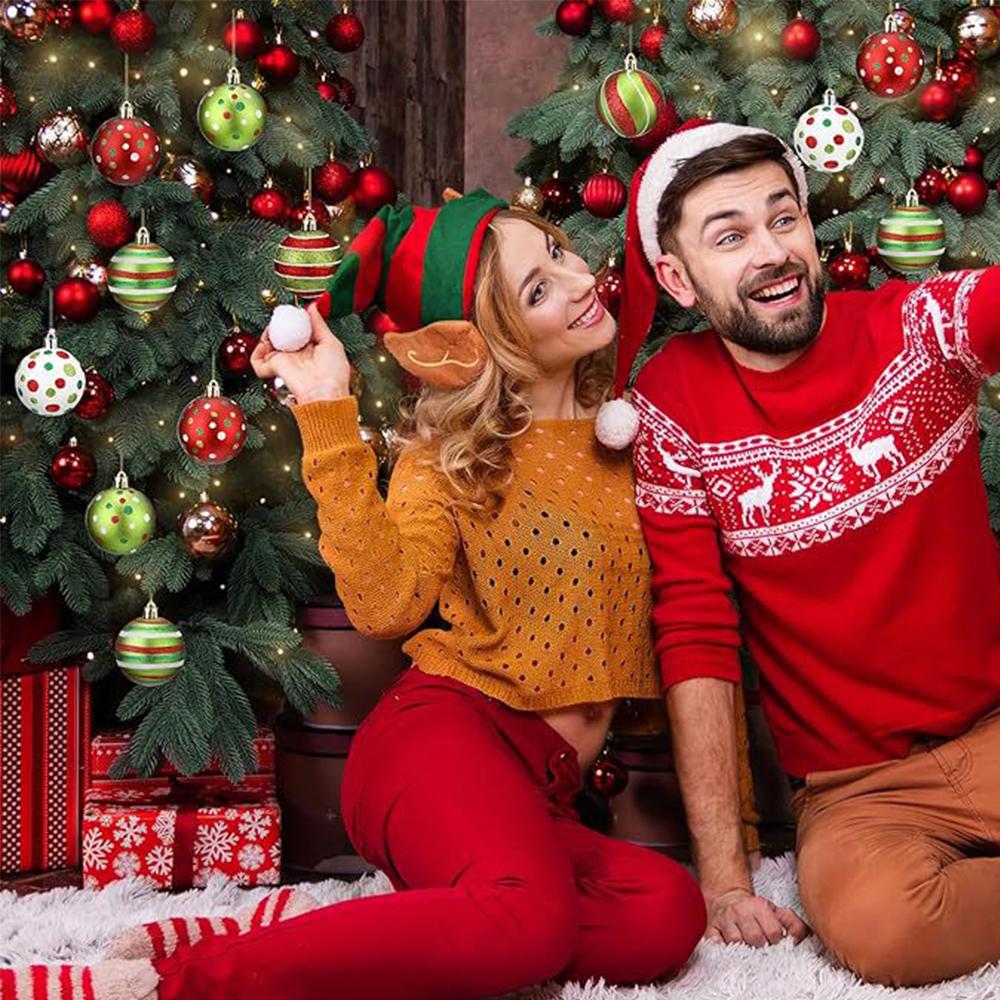 12 шт. Рождественские шары украшения для дома, для помещений, для праздничной вечеринки, подвесной декор