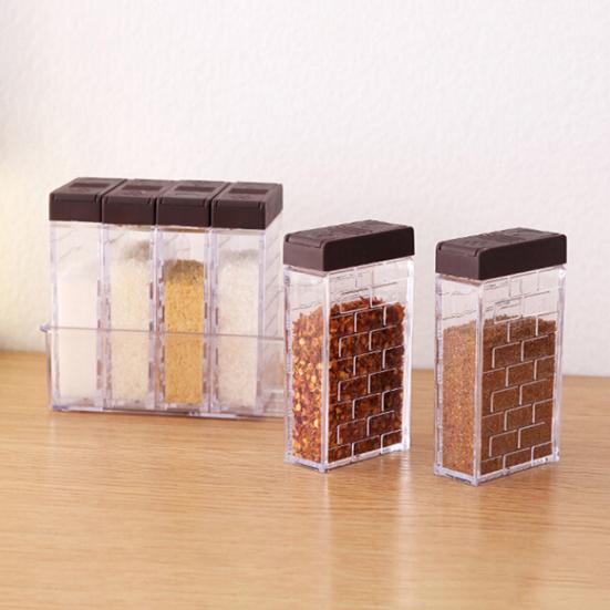 2/6 в 1 банка для специй, соли и сахара, прозрачная коробка для хранения приправ, кухонный контейнер