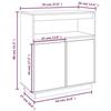 814384 vidaXL Buffet 70x34x80 cm Bois massif de pin