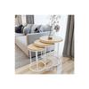 Ecol 3-piece Luxury C Nesting Coffee Table White Rivoli