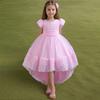 Girls' Princess Dress with Train for Holidays, Parties, and Performances