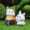 Миниатюрные фигурки животных из смолы Мини-тигр, кошка, кролик, корова, миниатюрная статуэтка для кукольного домика, сказочного сада, террариумов, цветочного горшка, украшения, топпер для торта