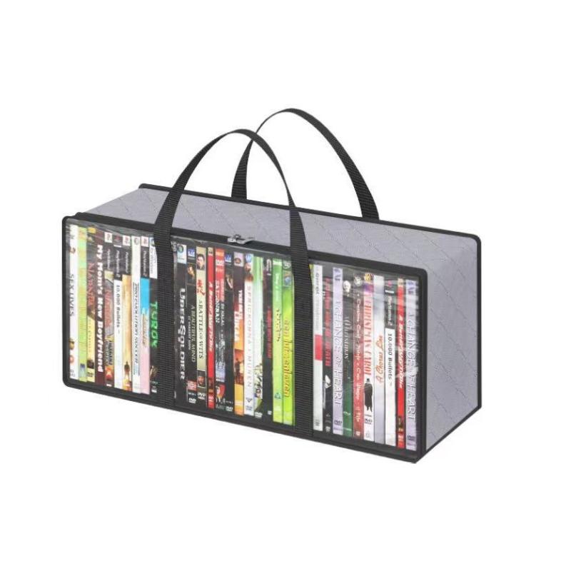 DVD Organizer Bag Non Woven Fabric Material Large Capacity Comic Book Storage for Bedroom Living Room Gift Use