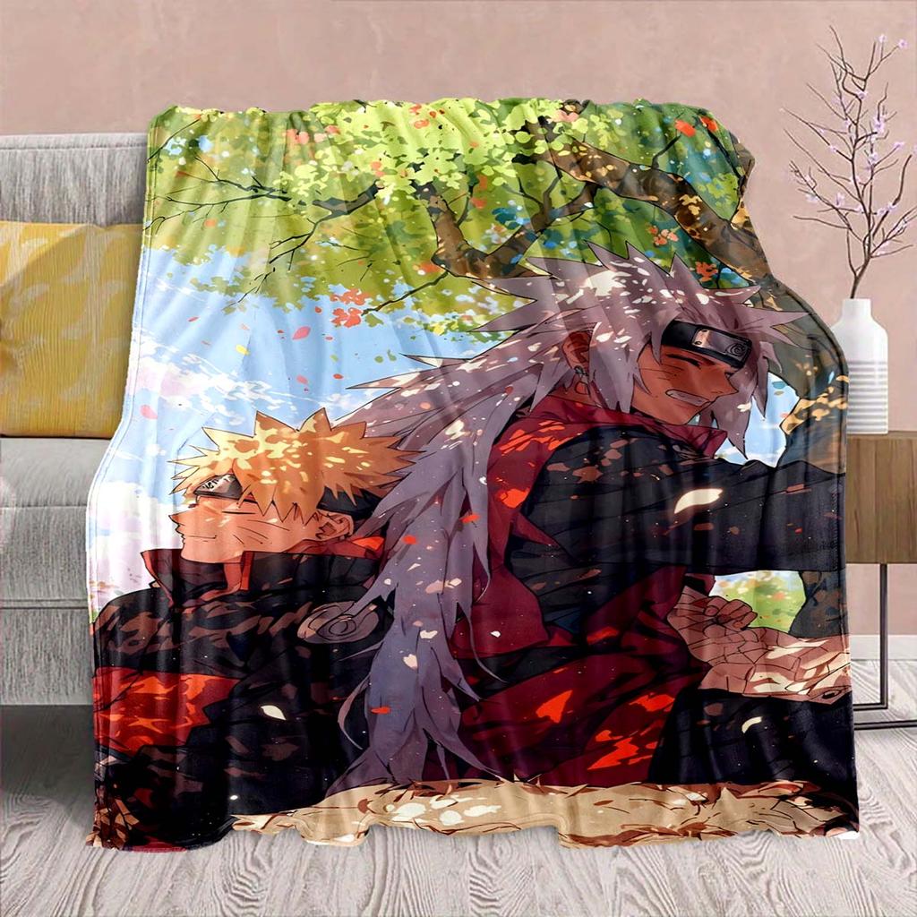 Naruto Anime Flannel Blanket - Soft Warm Perfect for Sofa, Bedding Camping Travel Office Home Decor 