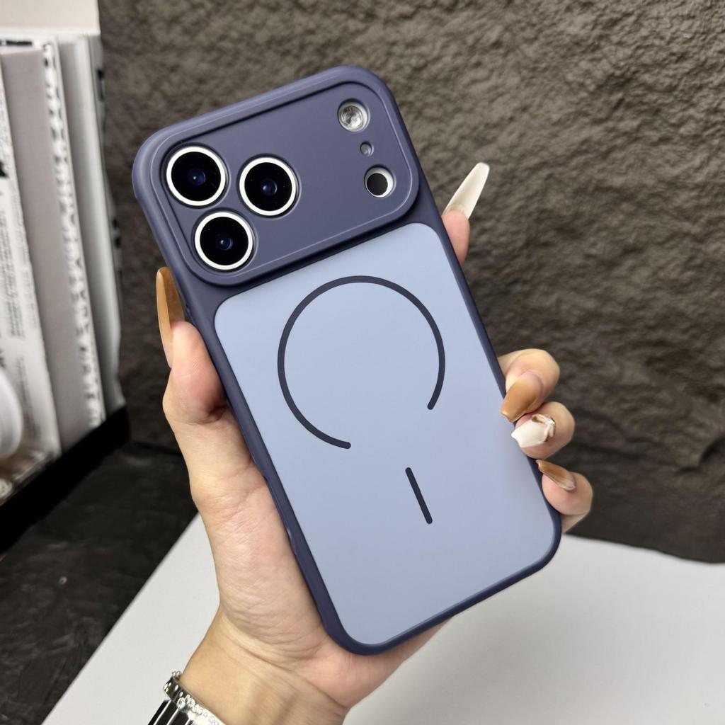 Color Block Magnetic iPhone 17 Pro Max Case: Skin-Feel, Heat Dissipation, Full Coverage, Drop Protection.