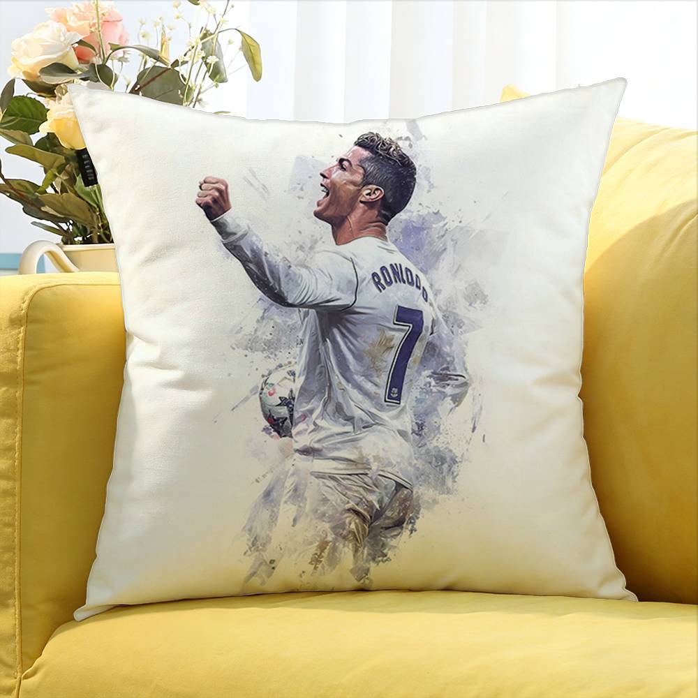 Football C-Ristiano R-Onaldo Various Sizes Square Pillow Case For Car Home Bedchamber Decor