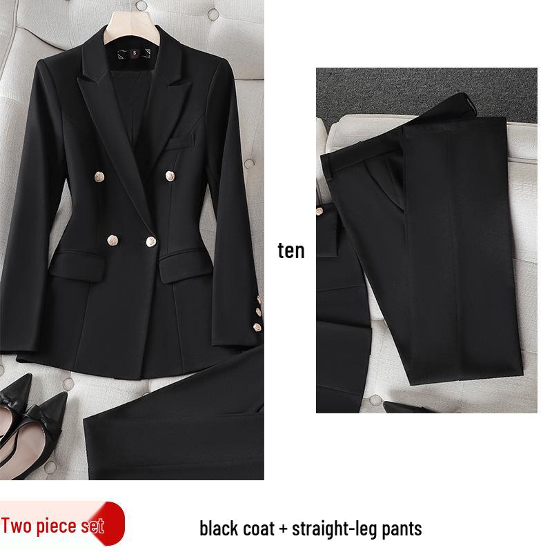 Комплект женского профессионального костюма: Элегантный весенне-осенний наряд для собеседований в колледже и униформа менеджера отеля.