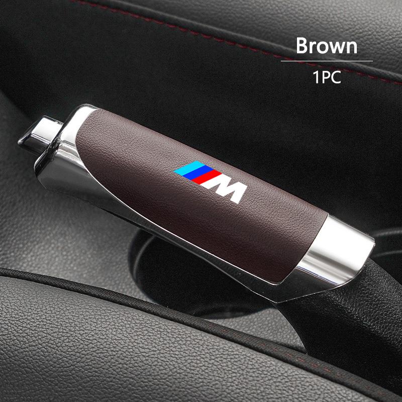 ABS 12.5x3.3cm Car Anti-Slip Handbrake Grip Protector Cover For BMW M Emblem E46 E36 E34 F10 E90 F30 E60 F30 E53 E30 E92 E87
