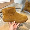 Ретро вельветовые зимние ботинки на толстой подошве женские зимние новые шипованная подошва нескользящие теплые короткие ботинки хлопковая обувь