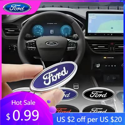 Автомобильная наклейка Наклейки на руль автомобиля Значок Для Ford Focus 2 Mk3 F150 Mondeo Max Fusion Ranger Escort Explorer KugaTaurus