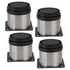 4pcs Stainless Steel 50x50mm Thicken Adjustable Furniture Legs Table Bed Sofa Cabinet Feet Foot Legs with Mounting Screws