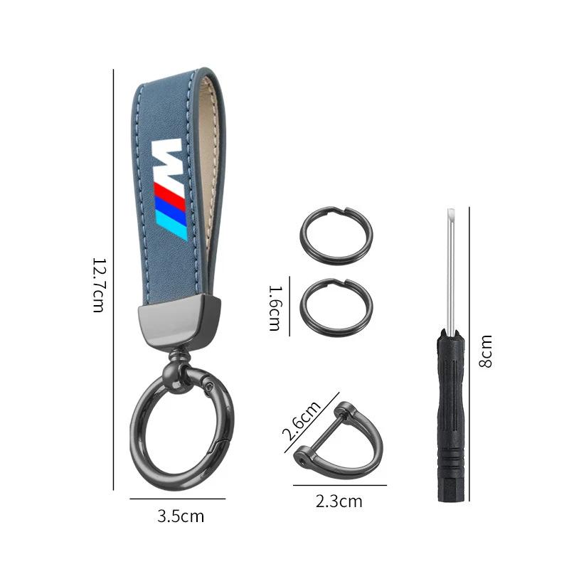 BAGC4 Car Sticker Car Keychain Keyring Leather logo Key Chain Pendant Gifts For BMW M Emblem E46 E36 E34 F10 E90 F30 E60 F30 E53 E30 E