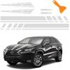 6PCS Racing Stripes For Cars - 2PCS Car Hood Decal + 2 Car Side Decals + 2 Car Mirror Stickers,Water-Resistant Stylish Car Decal Exterior CCar