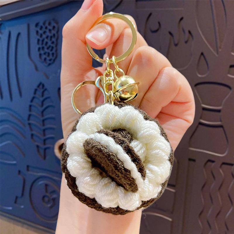 Crochet Cake Keychain: Orange & Grape Pendant Gift for Friend’s Birthday