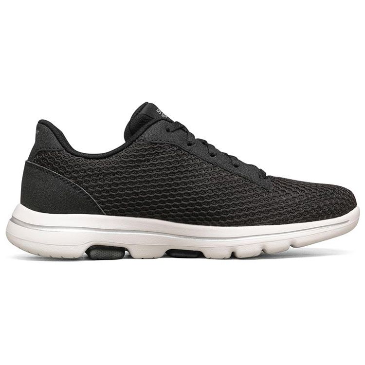 Skechers Go Walk 5 Удобные Дышащие Низкие Повседневные Беговые Кроссовки Женские Кроссовки Черные 896022-BKW