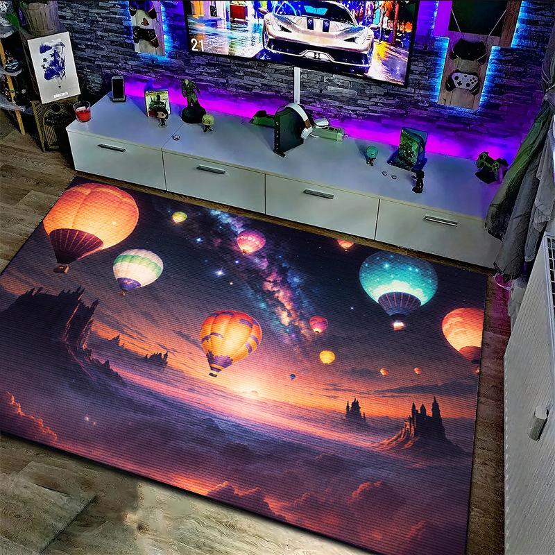 3D Киберпанк Ковер Большой Площади Комната для Киберспорта Спальня Напольный Коврик Кристальный Бархат Домашний Декор Ковер для Гостиной