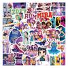 Demon Slayer K-POP Anime Stickers: 55-110 Waterproof Decals for Laptops & Suitcases