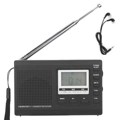 HRD‑310 Портативный радиоприемник Мини стерео FM MW SW приемник с цифровыми часами 3,5 мм наушники